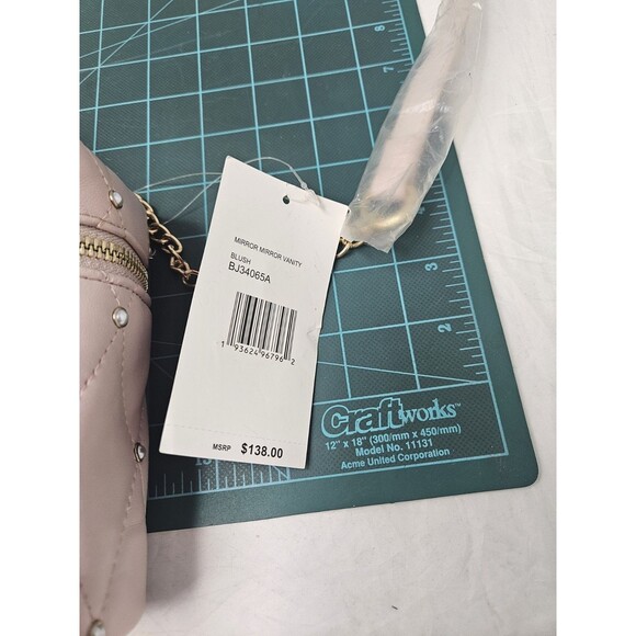 Betsey Johnson Kitsch Mirror Mirror Vanity Crossbody Bag in Blush Pink - Picture 13 of 13